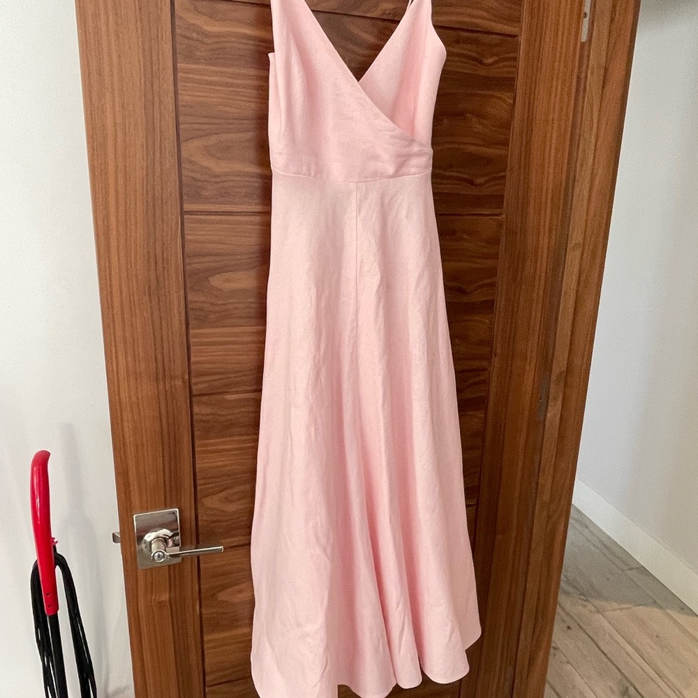 Pink linen Zara dress